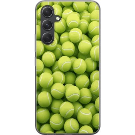 Kompatibel Mobilcover til Samsung Samsung Galaxy S24+ Mønster af grønne tennisbolde i høj detalje, sporty motiv med gentagende tekstur og stærke f