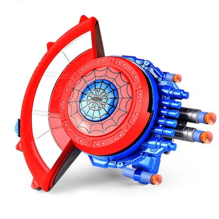 Marvel Avengers Mech Strike Captain America Strikeshot Shield Rolleleke med 20 myke kuler, for barn fra 5 år og oppover