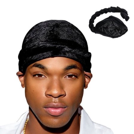 Satinforede Turbaner Durag og Sovebonnet Hovedbeklædning Skull-Caps Bonnet Beanie Huer til Mænd og Kvinder-sortTurban Smukke og rige farver, farverne 