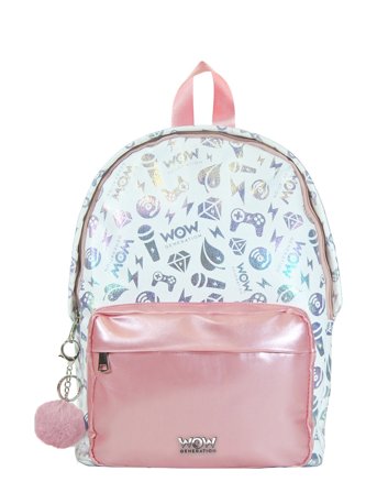 Wow Generation, Backpack W/Pompom 40 X 30 X 13 Cm Patterned WOW Generation