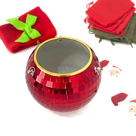 Speglad boll hängande blomkruka Korg