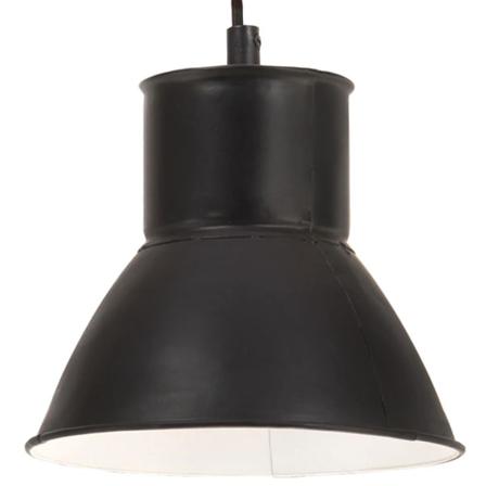 Vidaxl Hänglampa Industriell 25 W Svart Rund 17 Cm E27 Svart