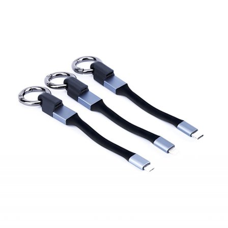 Vibrerende kort iPhone Lightning-kabel, 5 tommers USB-lader synkroniserings- og ladedatasnor for menn og kvinner utendørs