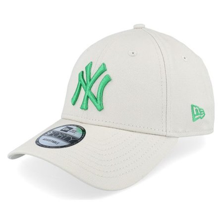 New Era - MLB Grå adjustable Keps - New York Yankees League Essential 9FORTY Stone/Green Adjustable @ Hatstore
