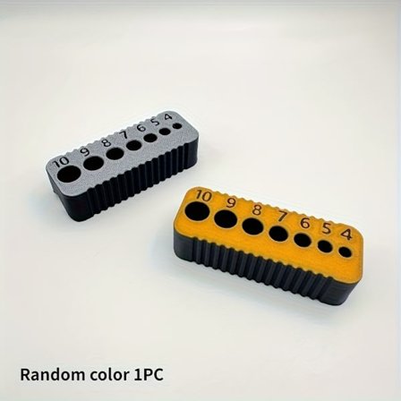 Præcisionsboreguide - Kraftig borebøsningsguide i plast med metrisk skala og nummererede huller, egnet til træ og gipsvægge - Kompatibel med 4-10...