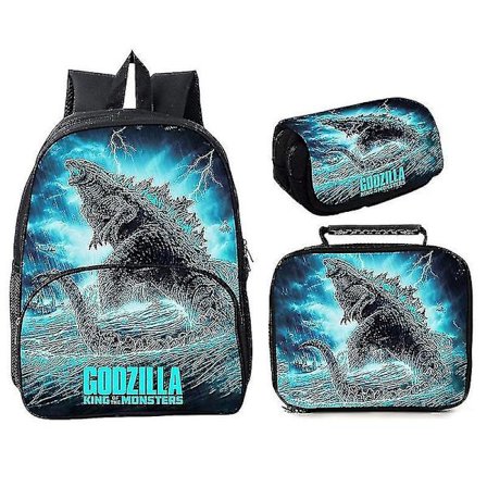 Godzilla Vs Kong Tredelt Veske i Godzilla Vs. Kong Stil, 16" Rund, Modell 9