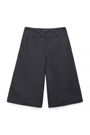 NA-KD Linen Blend Bermuda Mid Waist Shorts - Bermudashorts - Sort - EU 40