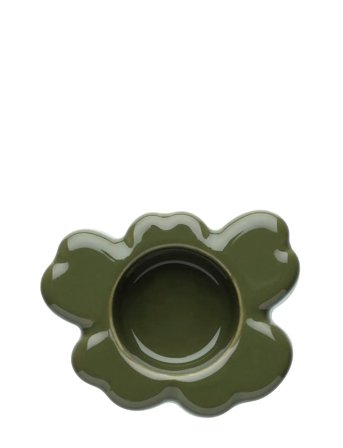 Marimekko Home Unikko Tea Light Holder 10X3Cm - Green - Ø 10 CM