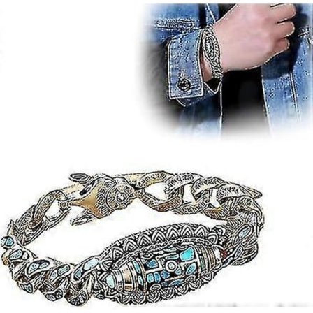 Turkos Sex-tecken Mantra Nioögd Dzi Pärlarmband