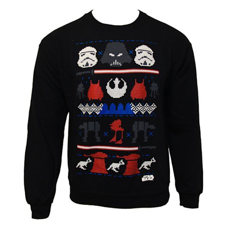 Star Wars Herr Dark Side Fair Isle Jultröja 2XL Blå