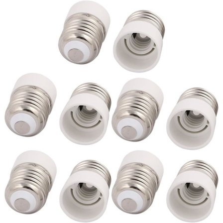 10 stk. E27-E14 LED Pære Base Adapter Konverter Lysfatning Lampeholder