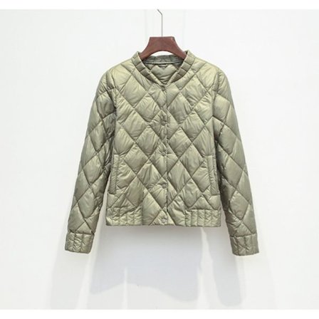 Kvinder V-hals Hvid Andedunsjakke Vinter Kvindelig Dunjakke