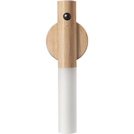 Natlampe med træ-bevægelsessensor, magnetisk menneskekropssensor, korridor natlampe, genopladeligt LED-lys, bærbar trappe- og væglampe