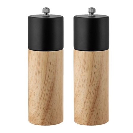 Salt- og peberkværn - justerbar salt- og peberkværn, sort taske