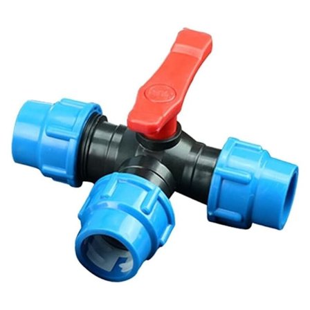 25 mm Plastik Kompressions T-stykke til Vandrør, Havearbejde, Landbrugsvanding