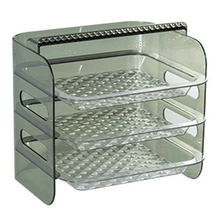 Matbrett i flere lag, multifunksjonelt, sterk kapasitet, slitesterk grønnsaks- og fruktforberedelsesplate, grønn, 3 lag