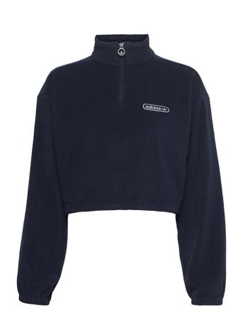 1/4 Zi Cropped Sweatshirts & Hoodies Fleeces & Midlayers Sort Adidas Originals