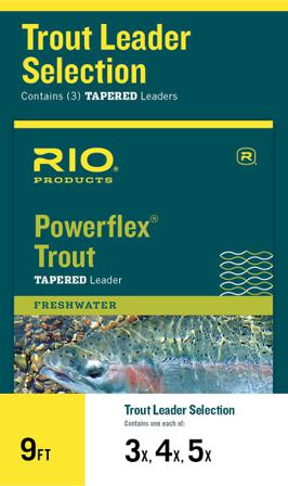 Rio Powerflex Trout Taperad Tafs 9ft 3-Pack 3X/4X/5X