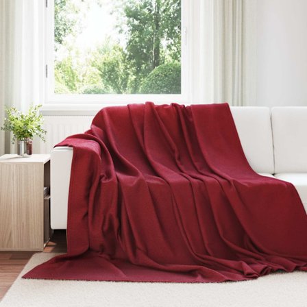 Filtar 6 pcs Bordeaux Röd 270 x 240 cm Fleece