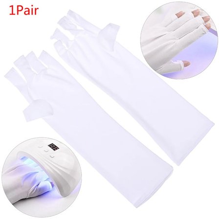 1 Par UV-skyddshandskar Anti-UV-strålningsskyddshandskar Nagelkonst Gel Anti-UV-handskar UV LED-lampa Nageltork Ljusverktyg