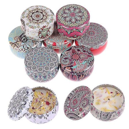 9 Typer Duftlys Blomster Tin Soyvoks Hjemmeduft