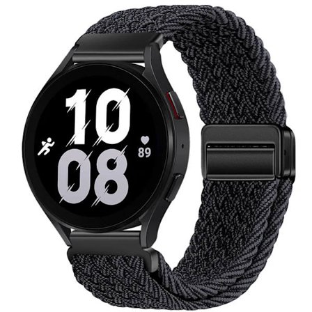20mm 22mm Flätat Nylonarmband kompatibelt med Samsung Galaxy Watch 6 5 4 Magnetiskt Armbandsbälte Huawei Watch 4 Pro/GT3 Pro Amazfit GTR4 Band