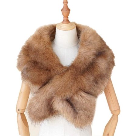 Fuskepels vinterskjerf, fuskepelskrage, brudeslør, brudestola, fuskepelsskjerf, halsvarmer, fuskepelsskjerf til hette, jakke 130 cm