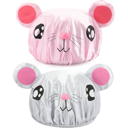 2 x Sjove Badehætter, Dobbelt Lag, Vandtætte, Elastiske til Børn