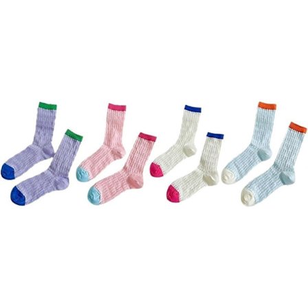 Sommar Tunna Mesh Puolipitkät Sukat - Hengittävät ja Tyylikkäät, 4 Parin Set RWW