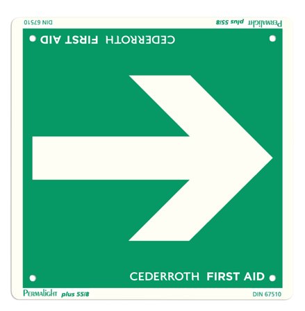 Cederroth 1735 Skilt Retningspil, Skilt