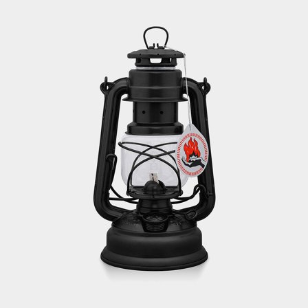 Stormlykta / fotogenlykta Feuerhand 276 (Baby Special), 255 mm, Matt Black, med veke