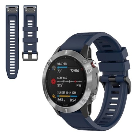 Garmin Fenix 6X Pro silicone watch band - Dark Blue