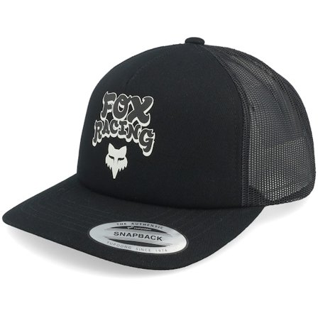 Fox - Noir trucker Casquette - Racewear Mesh Black A-Frame Trucker @ Hatstore