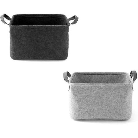 Filtkurv, 2 stk. filt opbevaringsboks, filt kurve med to håndtag