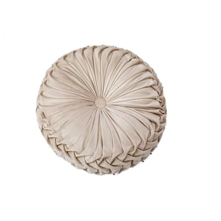 Nordisk græskarpude, luksuriøs ensfarvet fløjlspude, rund rullefuton i stuen, tatami (beige) i karnappen, diameter 38*10cm