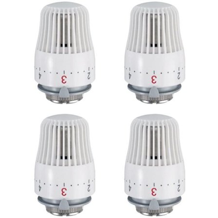 Termostaattisarja, 4 kpl, vaihto-osa M30 x 1.5 -patteriventtiilille, termostaattiventtiili patterille