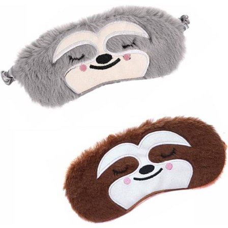 Dobbeltsidig sovemaske Varm og kjølig Supermyk med justerbar stropp for søvn uten trykk reisesøvn (rød/burgunder)