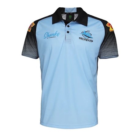 Mordely 2021 Cronulla Sutherland Sharks Sky Blue Polo Rugby Jersey tröja
