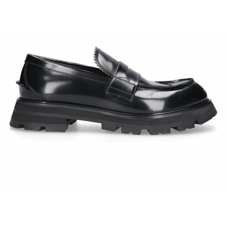 Alexander McQueen Instappers , Zwart , Heren , Maat: 43 EU Instappers & Slip ons