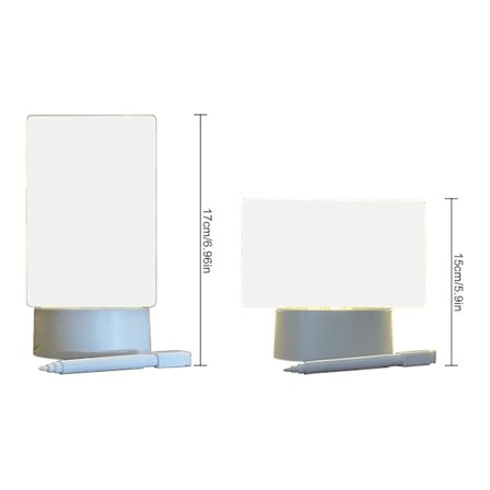 Akryyli USB-yövalo jouluvalo, jossa on uudelleenkirjoitettavat LED-muistiot