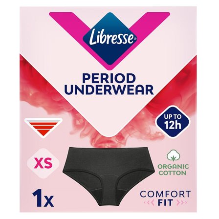 Libresse Menstruationstrusser Hipster Sort XS, Helse & Madvarer, Kosttilskud Til Kvinder, Menstruation
