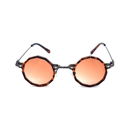 Runde solbriller - Leopardbrune innfatninger med brune linser