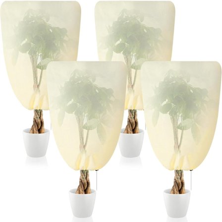 4-pk vinterplantetrekk, vintertrekk, plantetrekk for utendørs bruk, med snøring, kulde