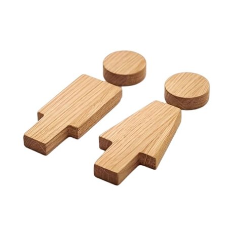 Menn og kvinner tre badrom skilt sett for innendørs offentlige toaletter og hjemme badrom dør toalett skilt dekorasjon, beige hvit