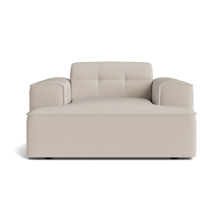 Marbella Sessel in Lisboa Beige, moderner Loungesessel mit Cord-Optik, bequeme Polsterung für Wohnzimmer, 75cm Breite, zeitloses Design.