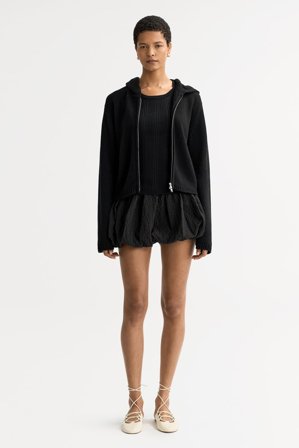 Soft Goat - Chunky hoodie - Kapuzenpullover aus Kaschmir - S - Black