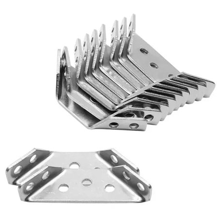 30 Styks Hjørne Stiver led Rustfrit Stål Vinkel Kode Hjørne Bracket Trapeziform Vinkel Kode Hylde Støtte Fastener Med Skrue