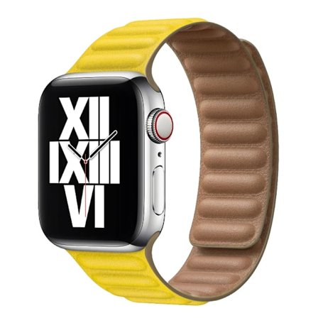 Lærreim for Apple Watch Band 45mm 41mm 44mm 40mm Original Magnetic Loop Link Armband iWatch Ultar2 49mm 9 8 7 6 SE 3 42mm