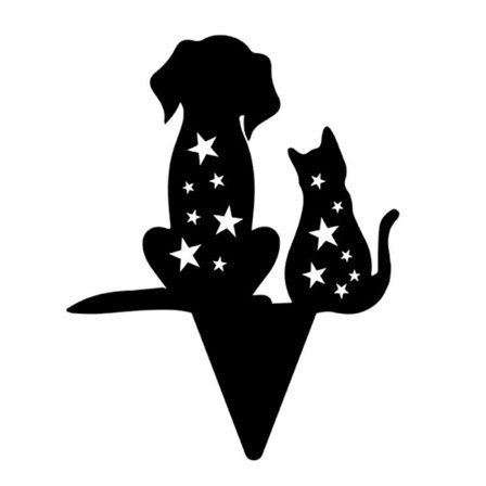 Kissan eläinten siluetti puutarhakoristeet B B