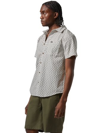 Brixton Charter Print S/S Wvn - Cream - L